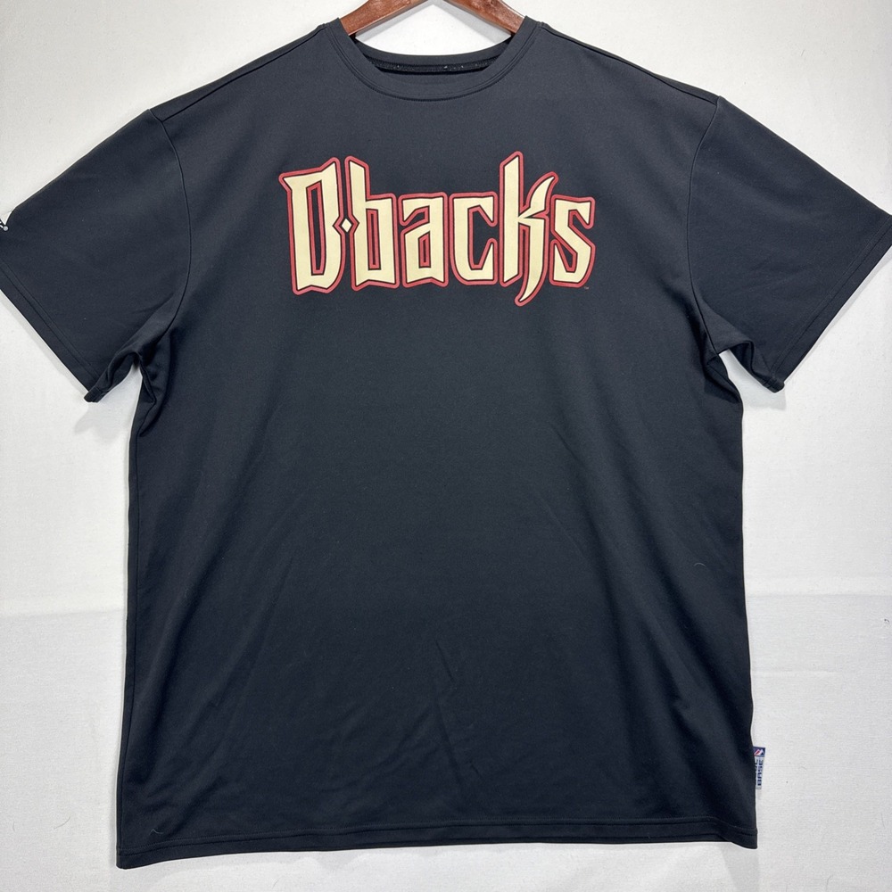 Arizona Diamond Backs‎ Dbacks  Shirt  XL MAJESTIC VTG  retro black Polyester